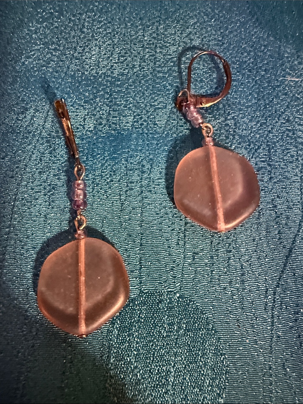 Delicate Pink Glass Drop Earrings - Women Jewelry